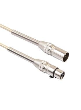 双层屏蔽金色外网锌合金插头平衡三芯XLR卡农调音台电容麦克风