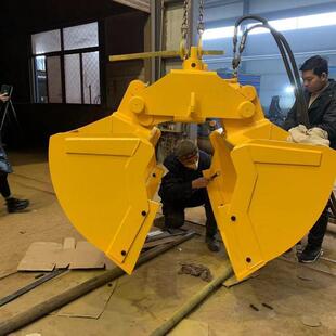 挖机贝型斗贝形抓斗钩机贝壳斗液压回转贝壳抓斗双开液压抓斗