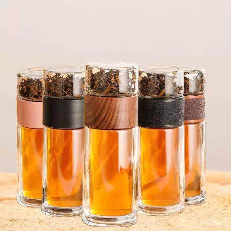 新款茶水分离高硼硅玻璃杯便携式男女泡茶师创意过滤茶水杯子定