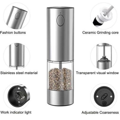 Electric Pepper Grinder Automatic Salt And Pepper Grinder US