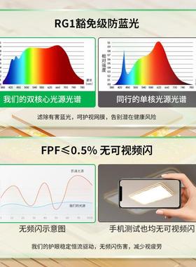 客厅灯现代奶中简约油风客厅主灯具极简护眼卧室顶74660灯山灯具1