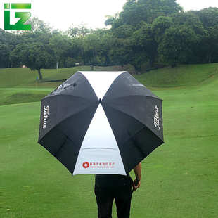 商务长柄伞 男士 耐用自动双层高尔夫伞超大号可印logo 8骨长柄伞