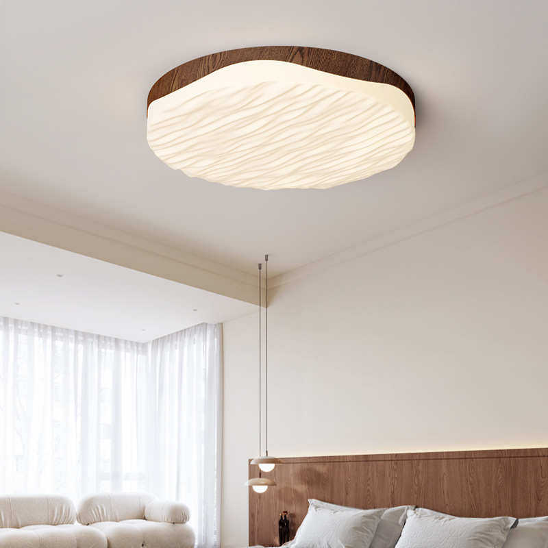 圆形中古风主卧室灯2025年新款家用胡桃色简约护眼超亮书房吸顶灯,家装灯饰光源,智能吸顶灯,淘宝优惠券,粉丝福利购,淘宝优惠卷