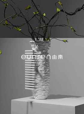 简约现轻奢居软装代饰品家几创TB-64481意艺茶术插花器样板房间花