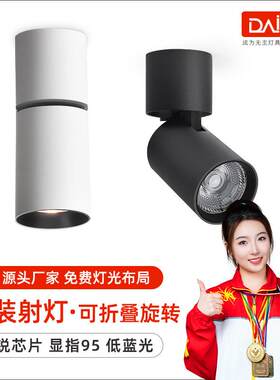科锐芯片led天花灯吸顶射灯免开孔可折叠旋转明装节能防眩目超亮