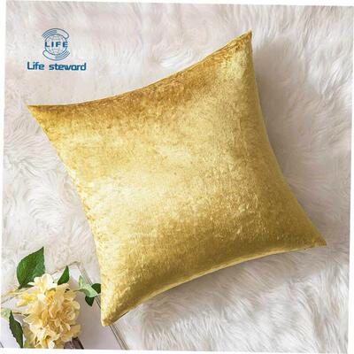天鹅绒大方形靠枕纯色超大靠垫抱枕套腰垫套cushion cover pillow