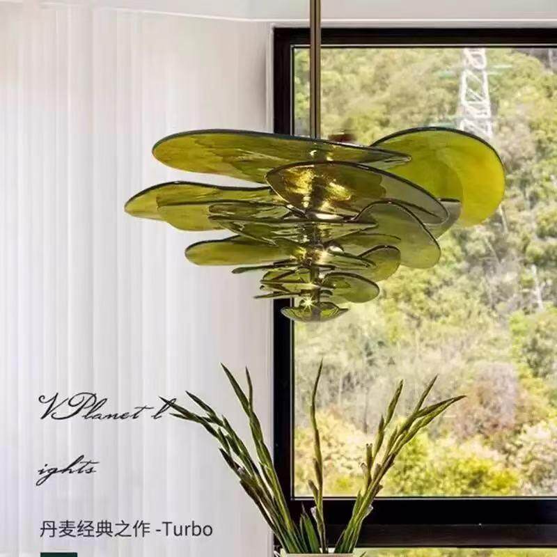 法式复古Murano穆拉诺中古设计师客厅餐厅楼梯卧室感玻璃吊灯