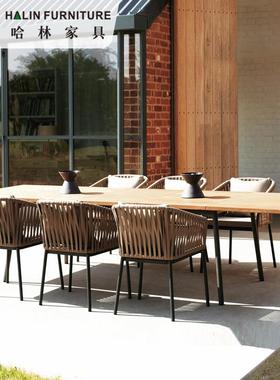 简约藤桌椅组酒店阳台椅花园休闲藤椅编餐厅合单人户外藤HL-1016