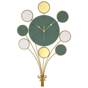 2023创意挂钟简约木质时钟挂墙家用钟表客厅轻奢挂表大石英钟爆款