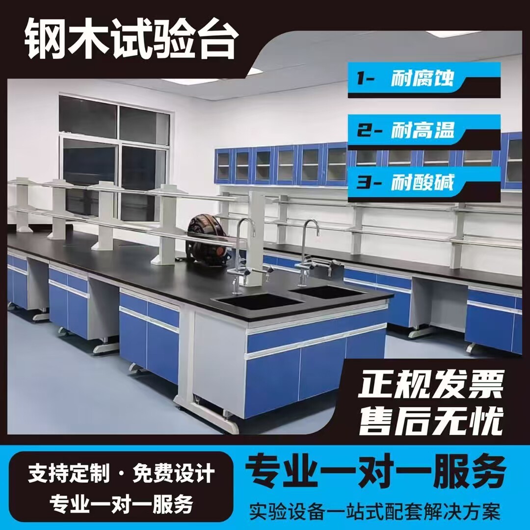 全钢实验台钢木试验台工作台操作台耐腐蚀耐酸碱中央台边台可定制