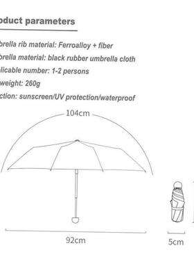Mini Pocket Umbrella Women UV Small Umbrellas 260g Rain Wome