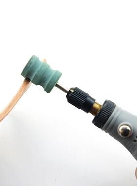 多凹槽皮边打磨绿色磨头 手工diy皮具封边电动修皮边器砂轮多规