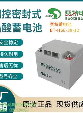 赛特蓄电池BT-HSE-38-1212V38AH后备电源数据基站直流通信三年