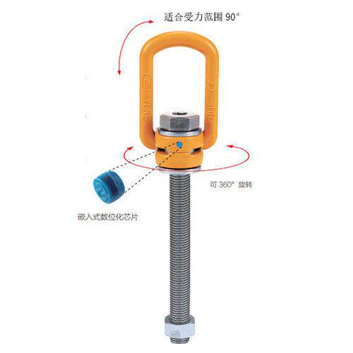 YOKE 原厂直销 8-211L加长型安全侧向旋转吊环吊钩工具