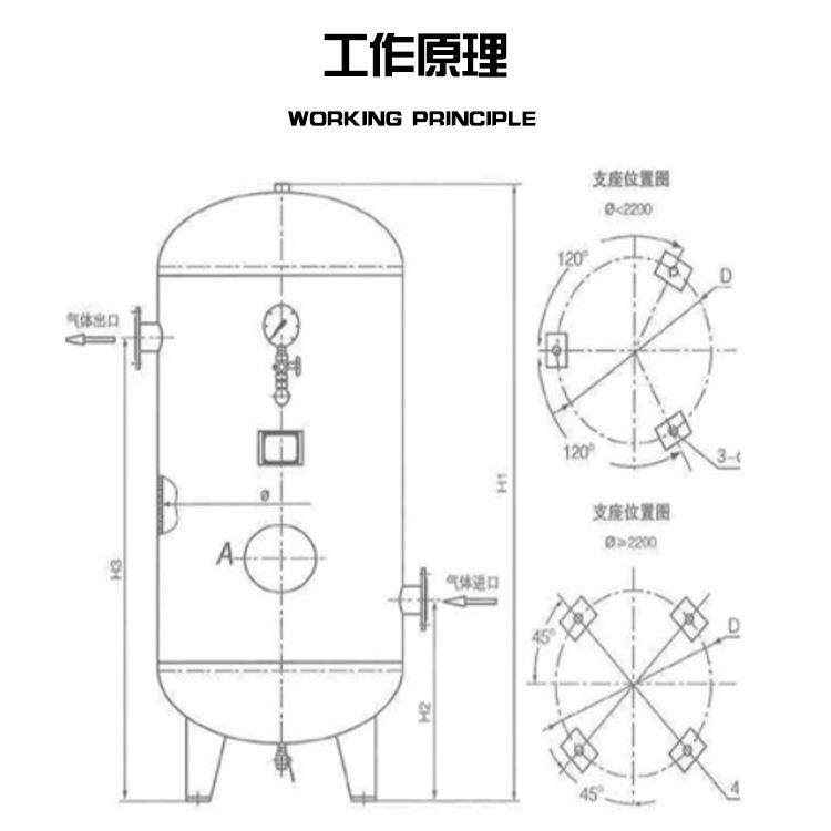 厂家供应开山牌ASME认证储气罐 真空高压储气罐 压缩空气储气罐