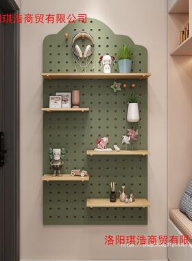 实木洞板墙上置物架TQT质墙壁挂木墙书洞架隔板纳架挂板收墙面架