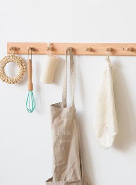 kt玄关入户挂衣架壁挂墙上儿童房衣服挂钩门后实木挂包挂衣钩免打