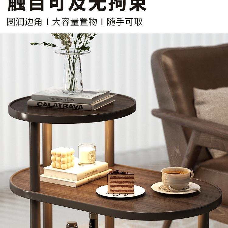 客移动几茶几沙tc1126发边轮茶带桌置物架厅边家用简易角几小推车
