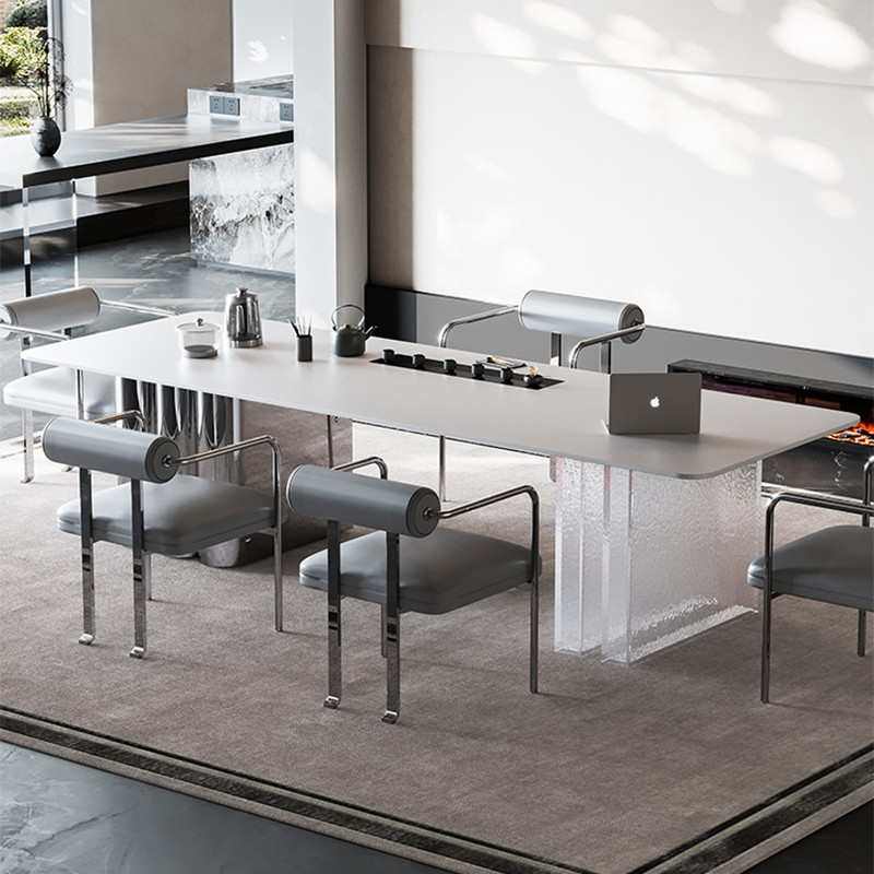 意式轻奢茶桌椅组合家用办公室茶台现代简约亚克力岩板茶桌单桌,住宅家具,家用茶台/茶桌,淘宝优惠券,粉丝福利购,淘宝优惠卷