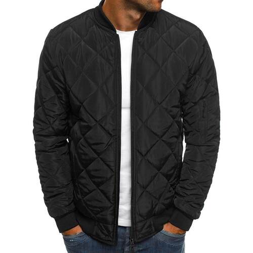 Men's cotton jacket and men's diamond grid sewn cotton