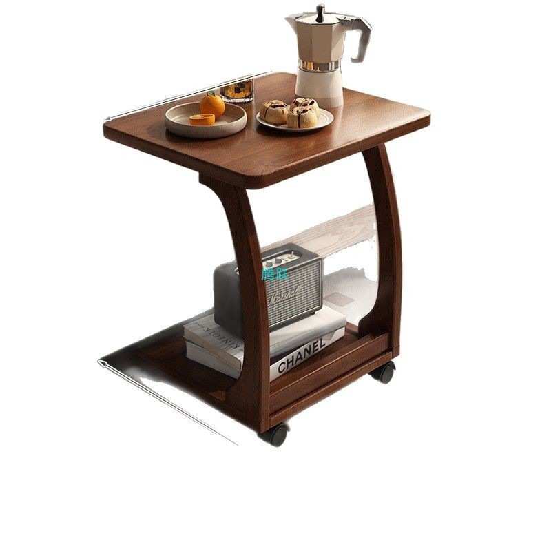 可移动床边桌实木腿书桌卧室电脑桌小型学生家用简易小桌子学习桌