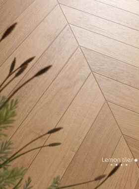 kt木纹木砖鱼骨拼砖600x120纹0日式原木法式风复古客256厅餐厅防