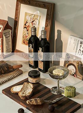 现代新中式样板间厨房砧板仿真食材烘焙主题软装摆件桌面装饰品