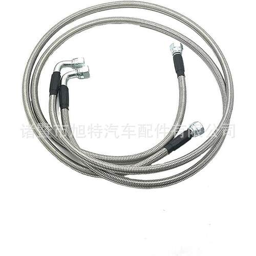 跨境汽车改装黑线尼龙编织油冷器油管不锈钢编织橡胶油冷管