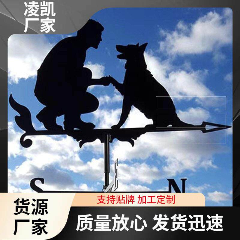 亚马逊新款装饰金属风向标各种图案户外花园屋顶风向指示器工艺品