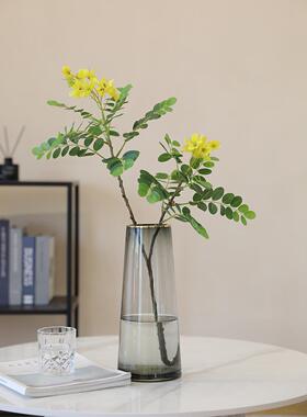 金合欢人造花假花装饰高雅的绿叶植物客厅餐桌无障碍豪华装饰桌面
