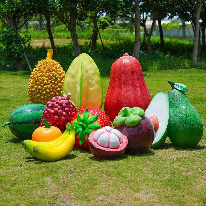 仿真植物玻璃钢水果蔬菜雕塑草莓果园农场装饰摆件大型户外花园林