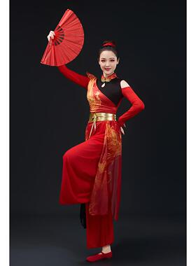 正品新款国潮舞典蹈女古舞演出服飘女逸中国风舞蹈服男扇子舞表演