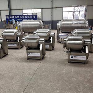 鸿博多功能真空滚揉机即食品扒鸡腌制设备大产量鸡胸肉搅拌机
