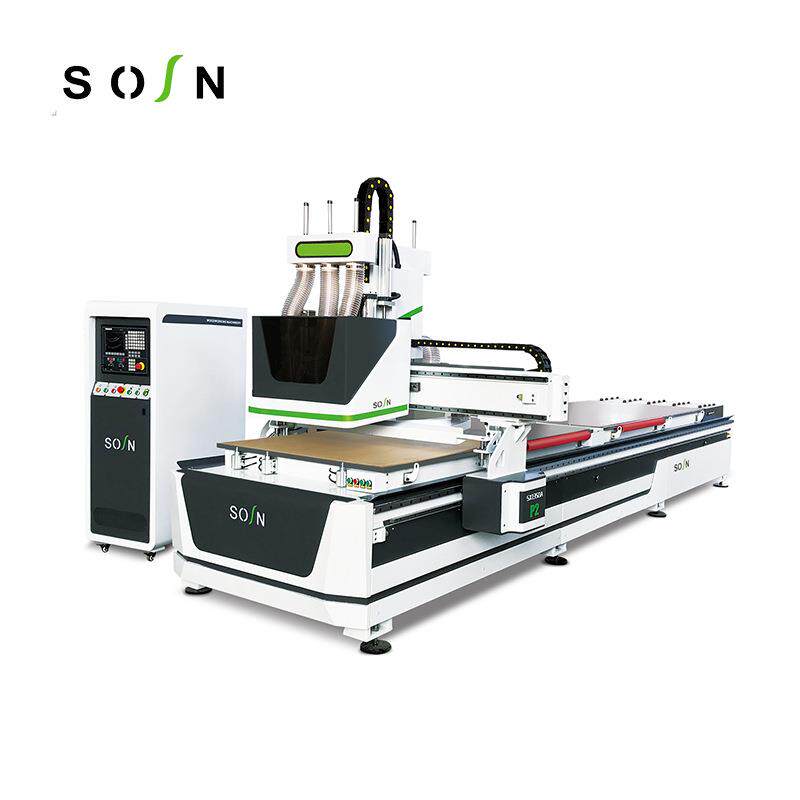 板式家具数控开料机SXA150P-2两工序双工位+排钻组开料机