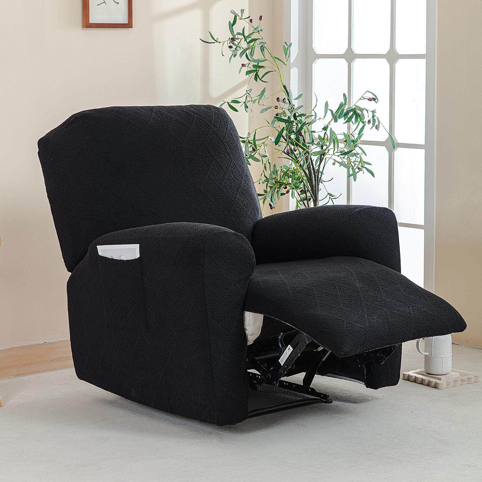 新款提花简约人沙发民宿酒店样板间电动椅子套休闲躺椅沙发套罩