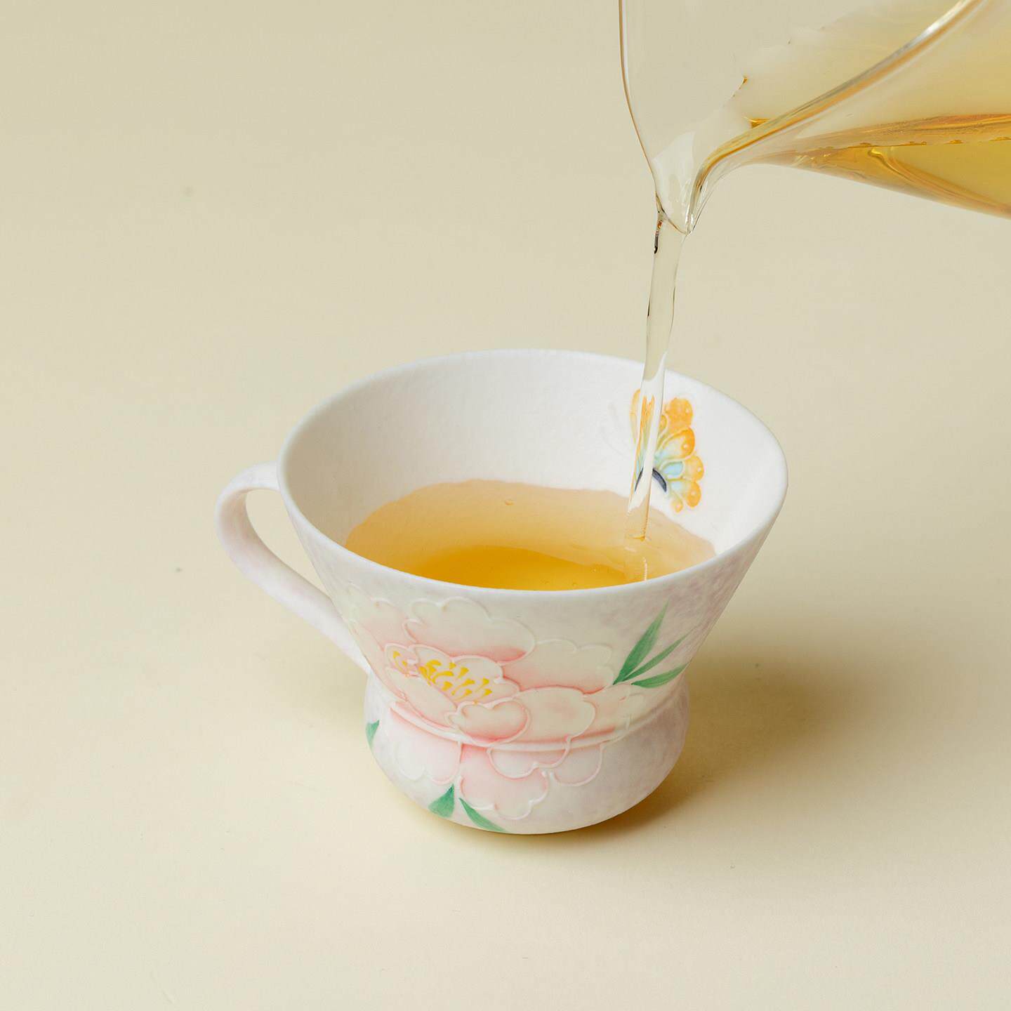 里手粉绘粉牡丹作花主人杯创意手工陶瓷茶杯彩祥富贵吉咖啡杯富贵