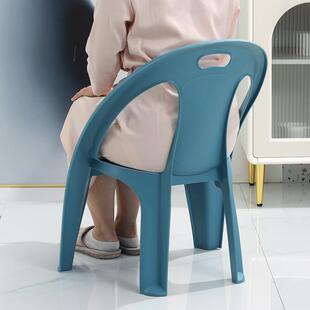 加厚塑料靠背凳子成家凳用客厅茶矮椅浴室防人滑几老人洗8081澡可