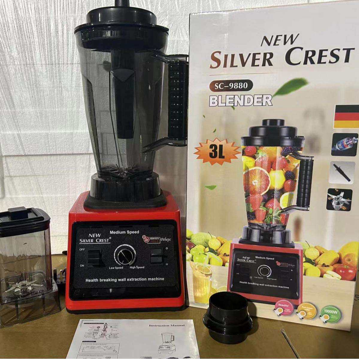 商用大容量2in1双杯破壁机豆浆研磨机榨汁英文搅拌机辅食果汁免滤