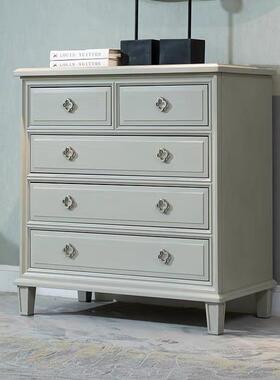 美式实木五斗柜卧室客厅收纳柜现代简约轻奢斗橱六七九储物抽屉柜