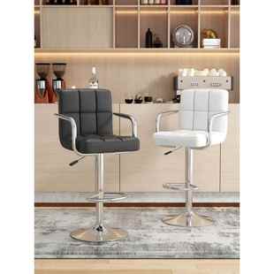 吧台椅子家用升降现代吧椅带靠背前台接待收银台酒吧椅简约高脚凳