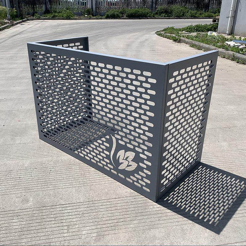 幕百铝合金空调罩床包定制冲孔镂空铝单板空调室外机装饰护栏