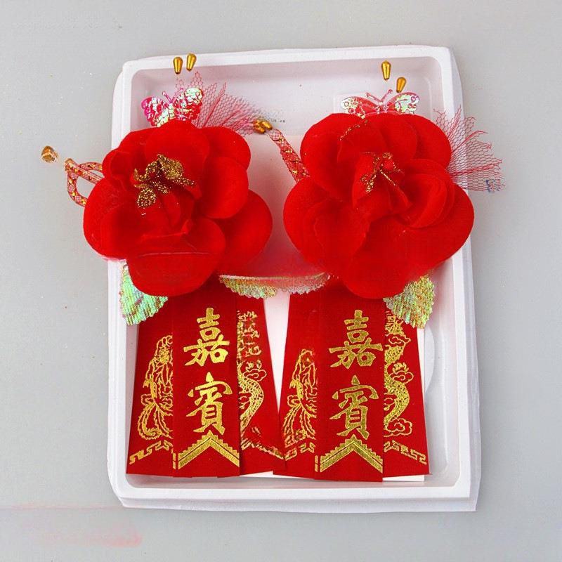 婚庆用品 结婚喷绒胸花 婚礼创意仿真玫瑰胸花 新郎新娘胸花