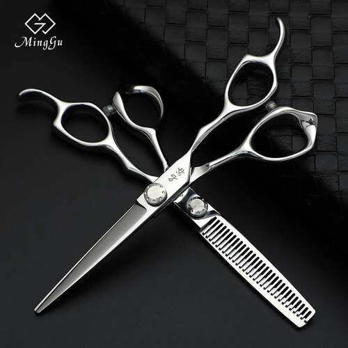 专业理髲剪刀美发剪刀发型师专用平剪牙剪无痕剪鱼骨剪胖胖剪翘剪