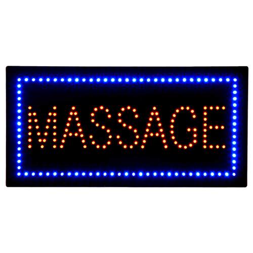 供应跨境LED广告牌SPA按摩店亚克力灯牌LED Massage Sign 48x24cm