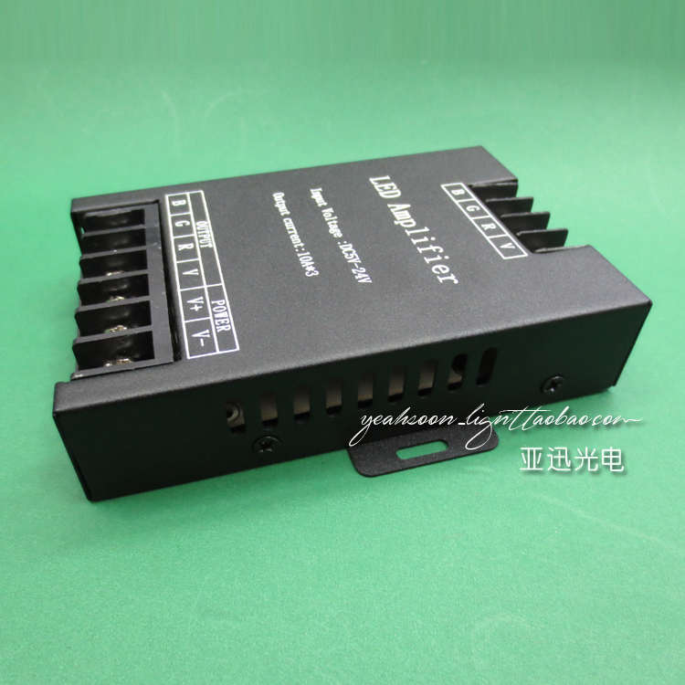 led灯带灯条5V-24V功率放大器七彩RGB控制器12V30a信号中继器45a