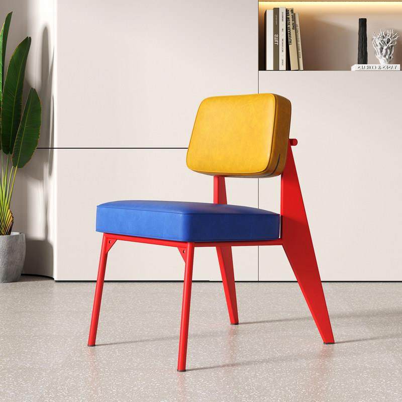 孟菲斯配色餐椅凳子意式家用靠背椅子覆古网红高级感设计师中古风,住宅家具,餐椅,淘宝优惠券,粉丝福利购,淘宝优惠卷