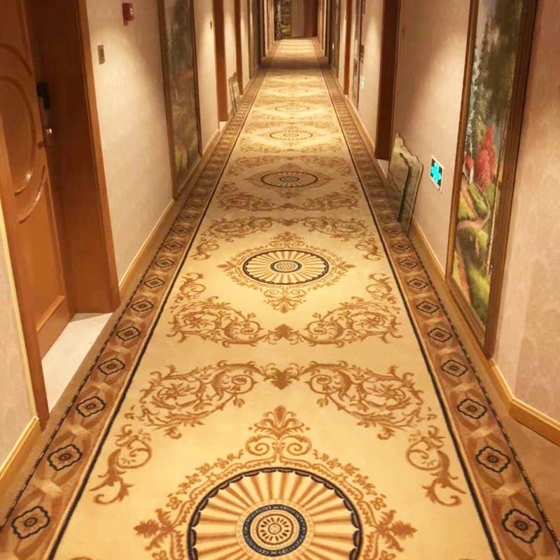 连锁酒店7天汉庭酒店维也纳新版走廊走道地毯可定图案加工满铺毯