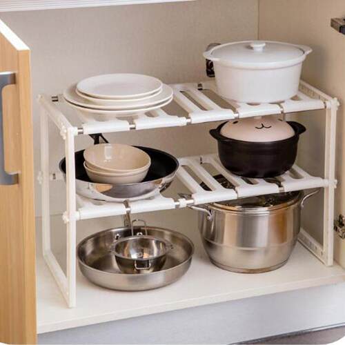 Multipurpose Kitchen Storage Rack, Stainless Steel Adjustabl