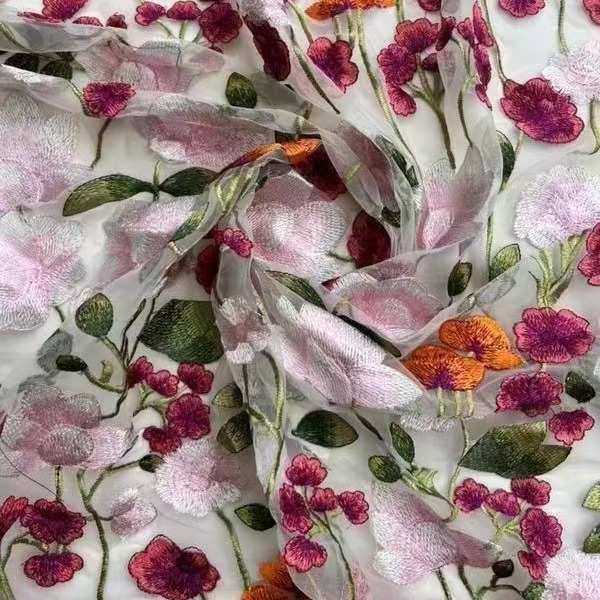 厂家直销 DIY多色荷花重工绣 网纱刺绣布料面料 婚纱蕾丝睫毛花边,居家布艺,花边,淘宝优惠券,粉丝福利购,淘宝优惠卷