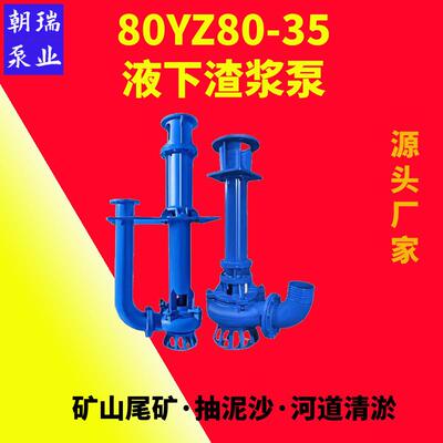 YZ立式渣浆泵大扬程排污液下泵耐磨清淤泥浆泵高铬合金80YZ80-35